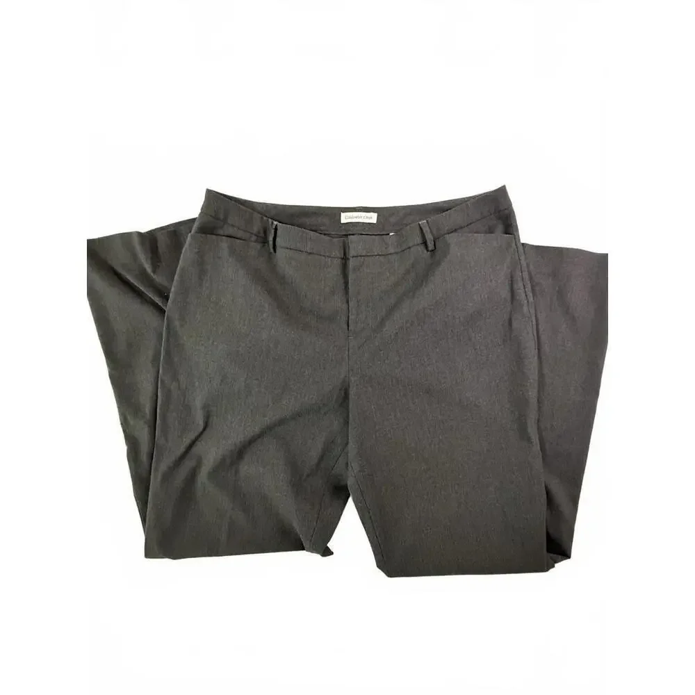 Coldwater Creek Pants Women Size 16 Dark  Gray Pants Stretch Bootcut Business